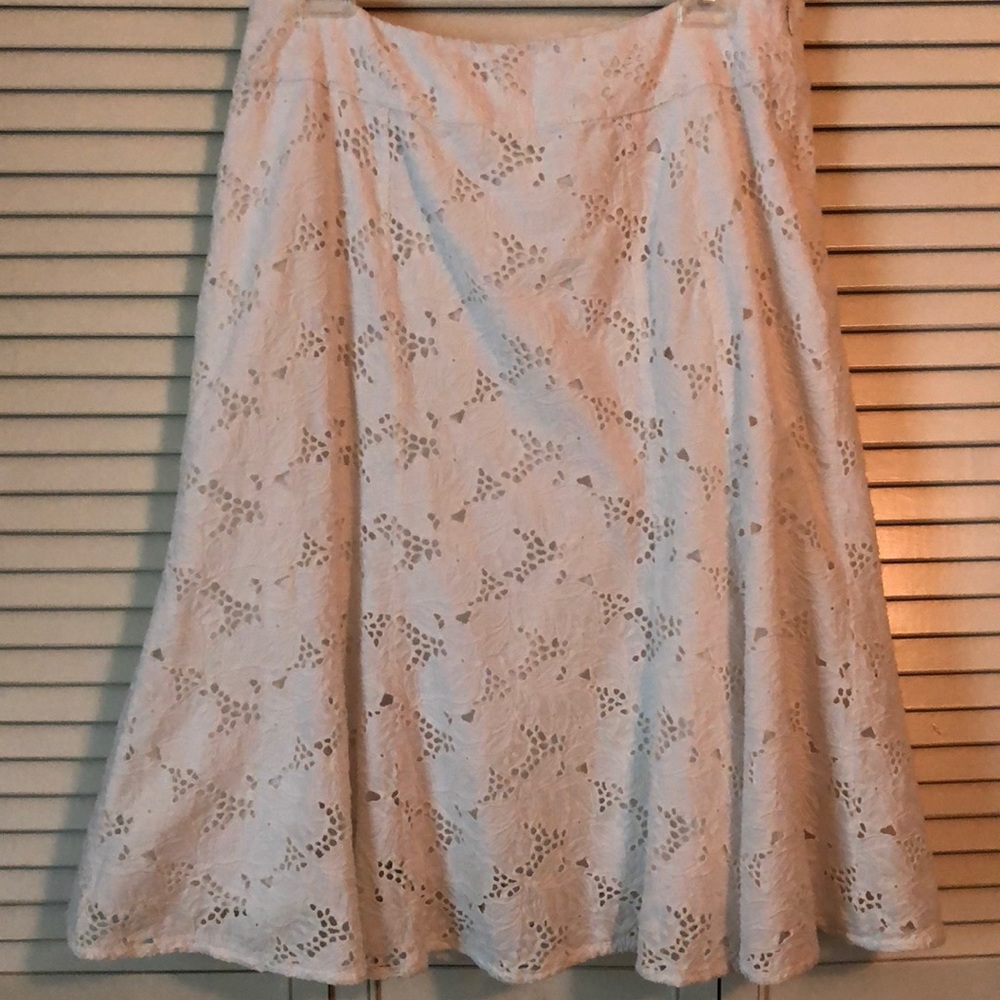 White eyelet summer skirt - lowest price